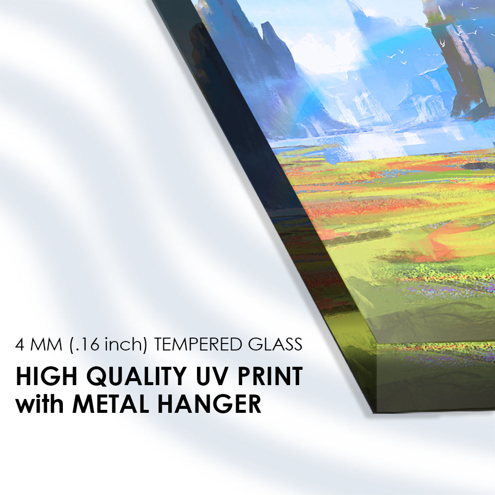 Enchanting Nature's Gaze: Tempered Glass Painting