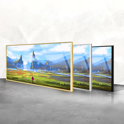 Enchanting Nature's Gaze: Tempered Glass Painting