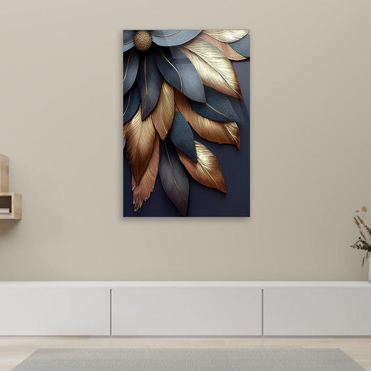 Leaves of Joy: Colorful Leaves Generated on Glass Wall Art