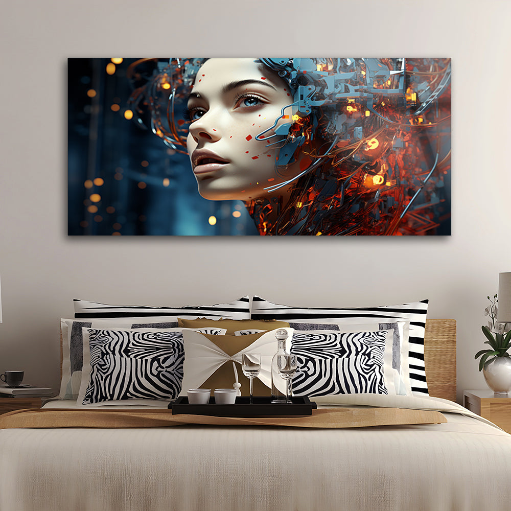 Robotic Connectivity: Tempered Glass Artwork