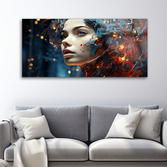 Robotic Connectivity: Tempered Glass Artwork