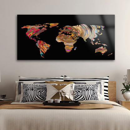 Global Connectivity: Tempered Glass Artwork