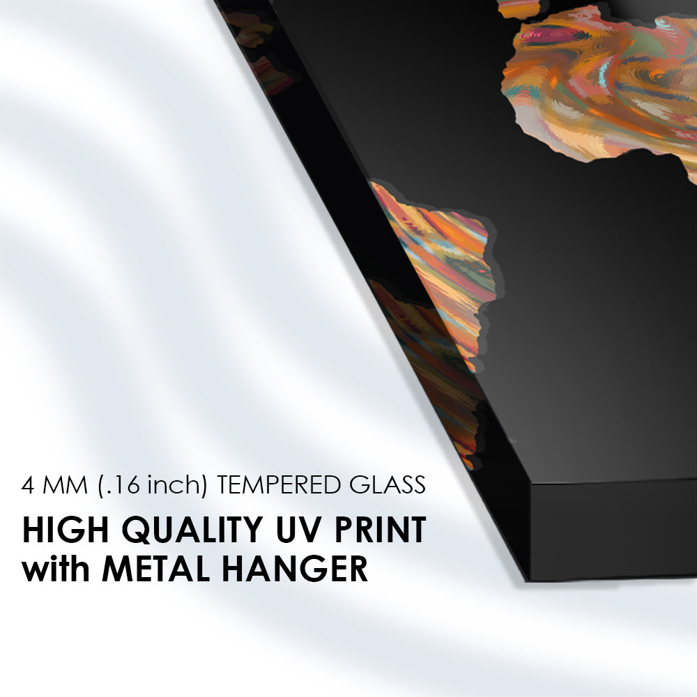 Global Connectivity: Tempered Glass Artwork