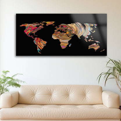 Global Connectivity: Tempered Glass Artwork