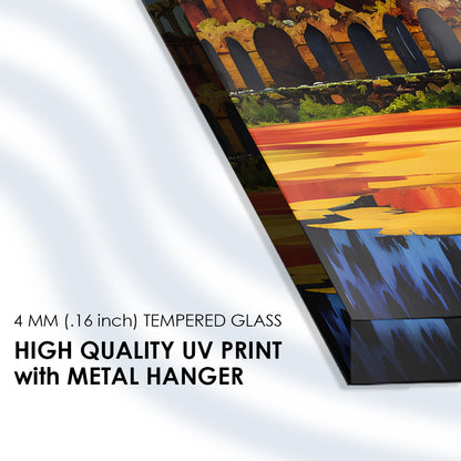 Forgotten Civilization: Tempered Glass Landscape Art