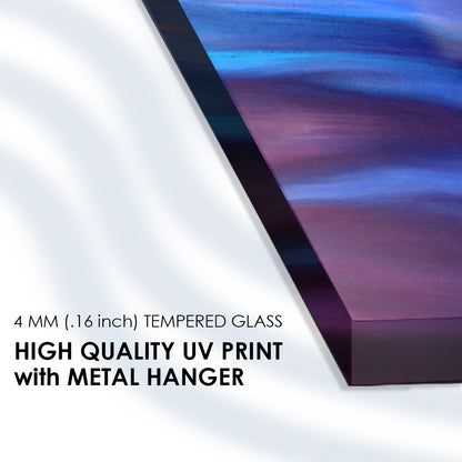 Liquid Gold Reverie: Tempered Glass Artwork