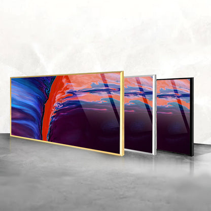 Liquid Gold Reverie: Tempered Glass Artwork