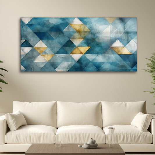 Geometric Colorburst: Tempered Glass Abstract Art