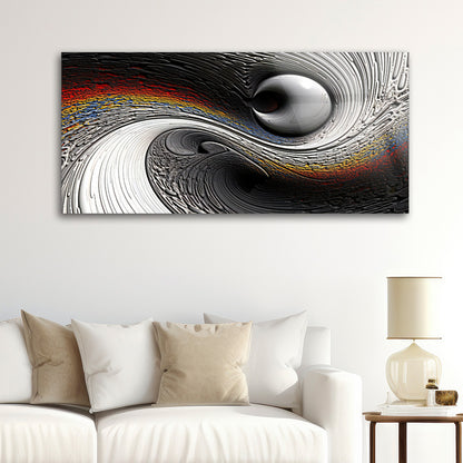 Spiraling Spectrum: Tempered Glass Abstract Art