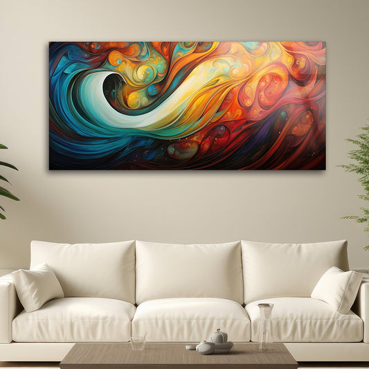 Abstract Acrylic Painting Shapes Modern Art
