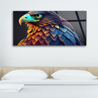 Eagle Closeup: Glass Electric Neon Colors