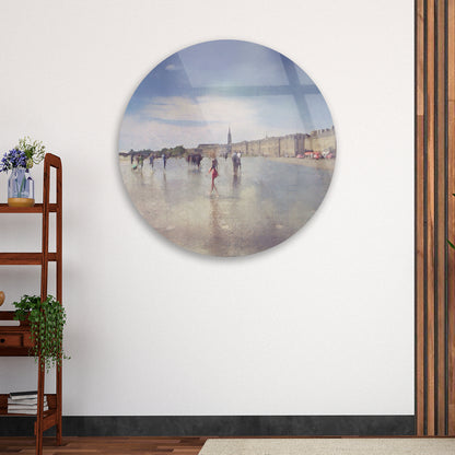 Rainy Boulevard Scene Wall Art