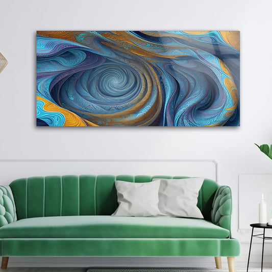 Colorful Circle Abstraction: Tempered Glass Abstract Painting