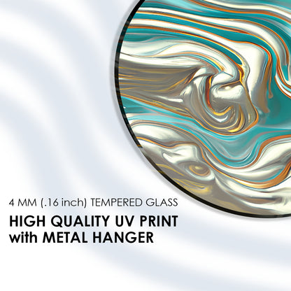 Swirl Fantasy Tempered Glass Art