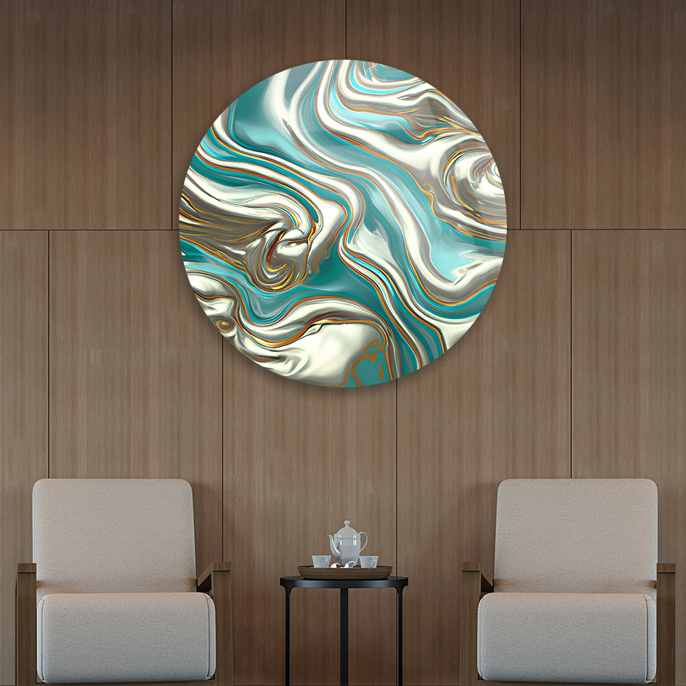 Swirl Fantasy Tempered Glass Art