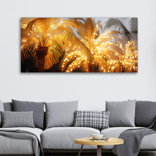 Tropical Lights: Tempered Glass Palm Tree Art