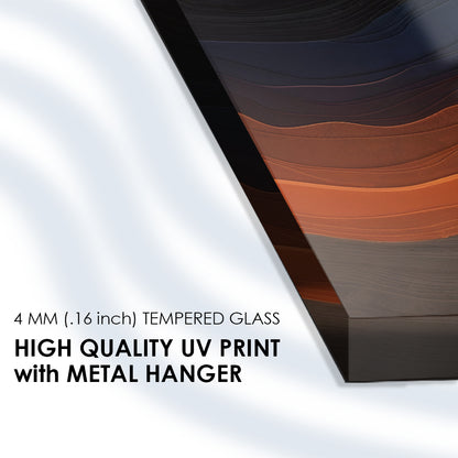 Colorful Striped Surface: Tempered Glass Abstract Art