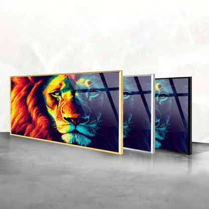 Graffiti with Lion: Glass Urban Art