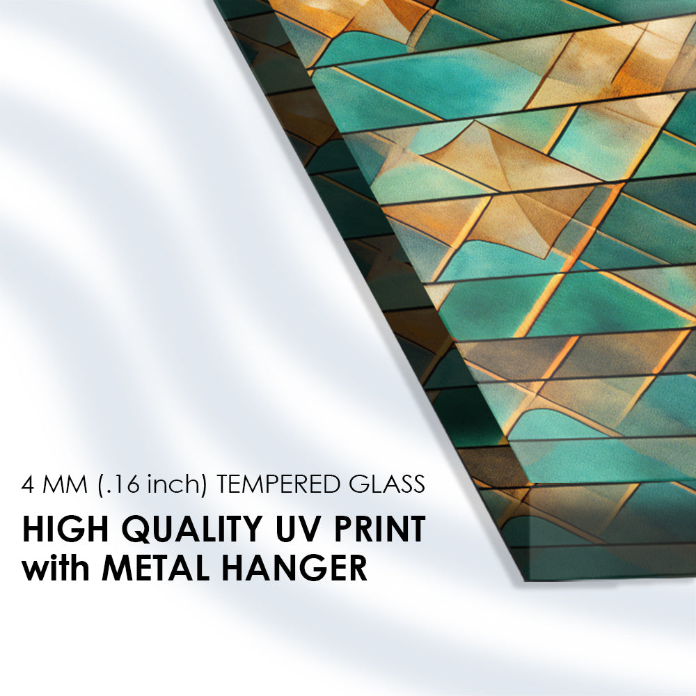 Abstract Geometric Cloth Texture: Tempered Glass Art