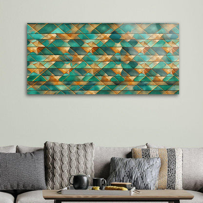 Abstract Geometric Cloth Texture: Tempered Glass Art