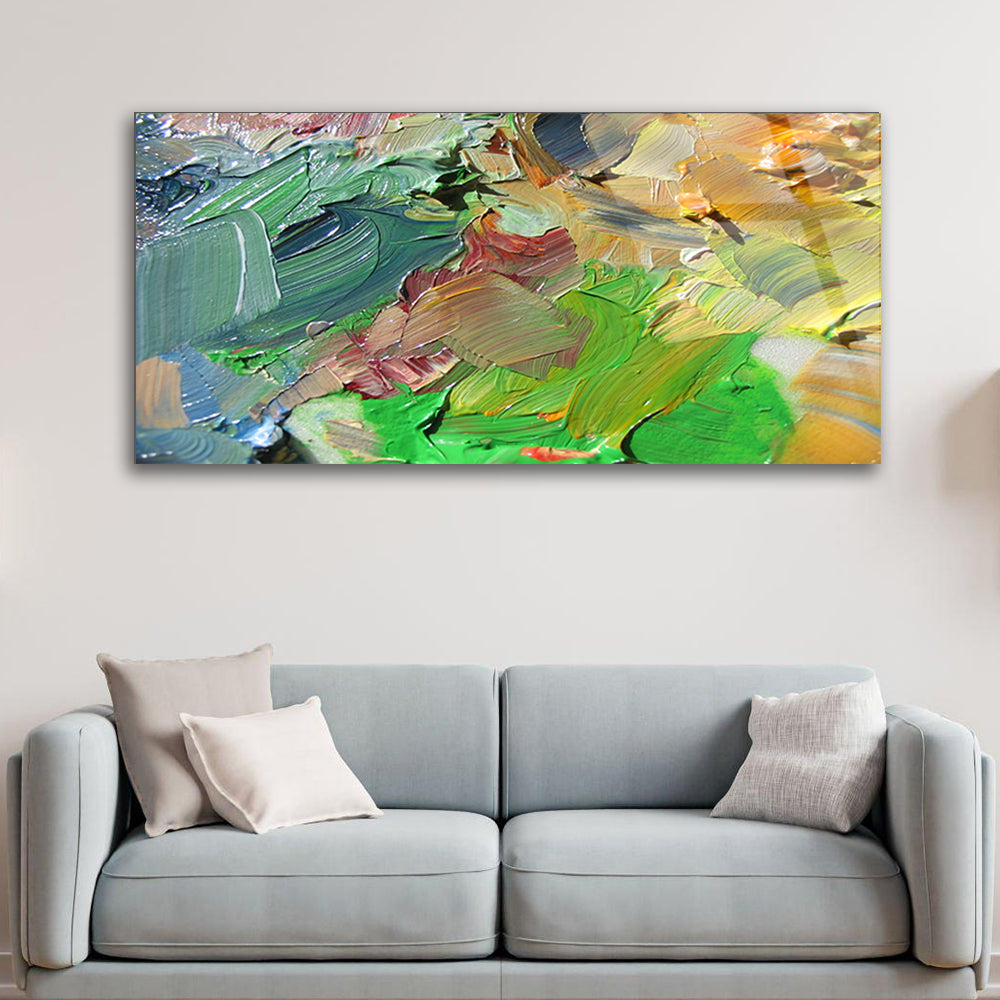 Hand-Drawn Oil Painting: Glass Abstract Bliss