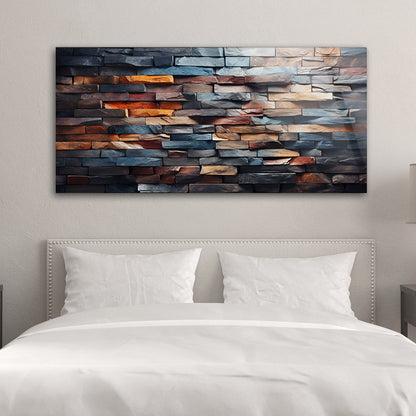 Sharp Stone Bricks: Tempered Glass Abstract Art