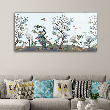 Chinoiserie Border: Tempered Glass Art