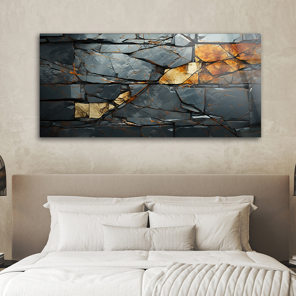 Abstract Stone Textures: Tempered Glass Art