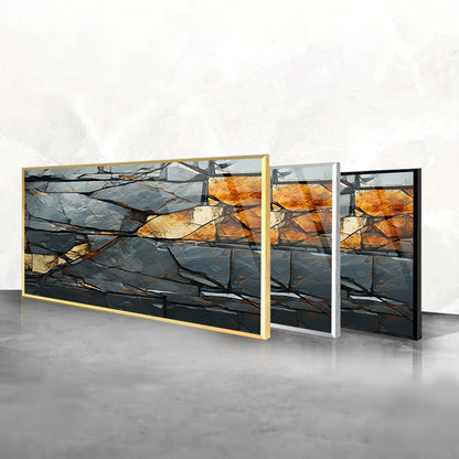 Abstract Stone Textures: Tempered Glass Art