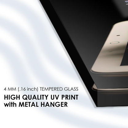 Digital Tablet Ripple: Tempered Glass Art