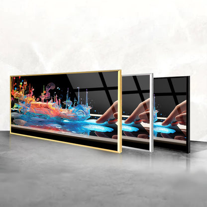 Digital Tablet Ripple: Tempered Glass Art