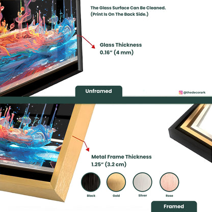 Digital Tablet Ripple: Tempered Glass Art