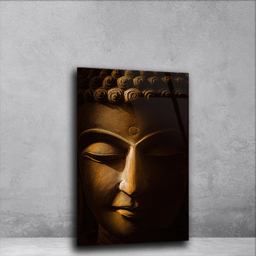 Divine Buddha: The Buddha Statue on Artistic Glass