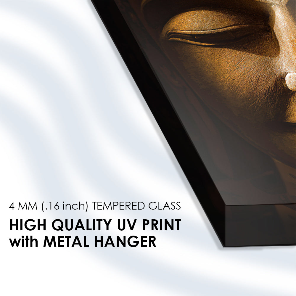 Divine Buddha: The Buddha Statue on Artistic Glass