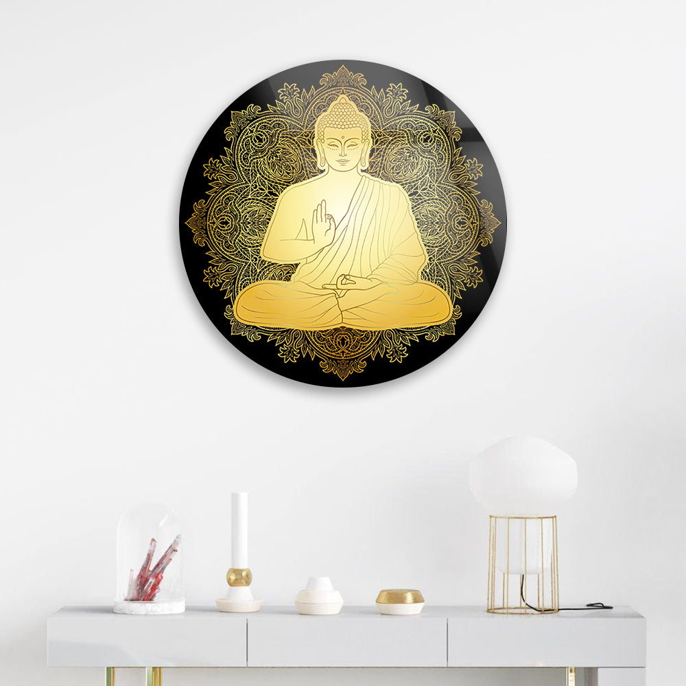 Golden Buddha Calm Wall Art