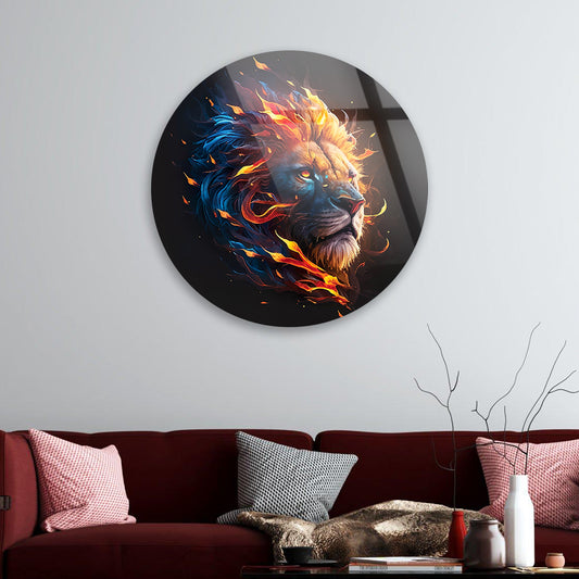 Lion's Roar Portrait Glass Art