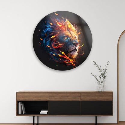 Lion's Roar Portrait Glass Art