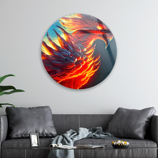 Phoenix Blaze Elegance Glass Art
