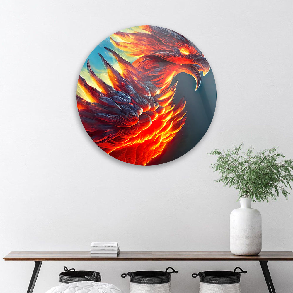Phoenix Blaze Elegance Glass Art